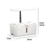 NNEMB 8 Pod Indoor Hydroponic Growing System-with Water Level Window & Pump-White