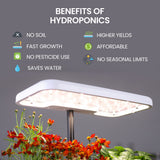 NNEMB 8 Pod Indoor Hydroponic Growing System-with Water Level Window & Pump-White