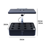 NNEMB 12 Pod Indoor Hydroponic Growing System-with Water Level Window & Pump-Black