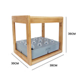 NNEMB 12 Pod Indoor Hydroponic Growing System with Bamboo Frame & LED Lights
