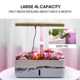 NNEMB 12 Pod Indoor Hydroponic Growing System-with Water Level Window & Pump-White