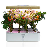 NNEMB 12 Pod Indoor Hydroponic Growing System-with Water Level Window & Pump-White