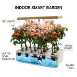 NNEMB 12 Pod Indoor Hydroponic Growing System-with Water Level Window & Pump-White