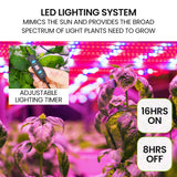 NNEMB 20 Pod Indoor Hydroponic Growing System-with Water Level Window