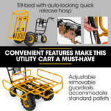 NNEMB 40V Battery Powered Material Handling Dumper Wheelbarrow Motorised Electric-300kg Capacity