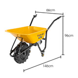 NNEMB 40V Battery Powered Wheelbarrow Motorised Electric-80L Bucket Volume-260kg Capacity