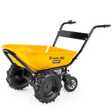 NNEMB 40V Battery Powered Wheelbarrow Motorised Electric-100L Bucket Volume-4 Wheel-260kg Capacity