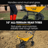 NNEMB 40V Battery Powered Wheelbarrow Motorised Electric-100L Bucket Volume-3 Wheel-260KG-Lifting Bucket