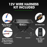 NNEMB Spreader 12V 36kg 30L Lawn Seed Fertiliser-for ATV-Ride on Mower-with Rain Cover