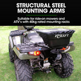 NNEMB Spreader 12V 36kg 30L Lawn Seed Fertiliser-for ATV-Ride on Mower-with Rain Cover