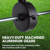 NNEMB Walk Behind Broadcast Spreader 56kg 60L Seed Lawn Fertiliser