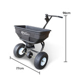 NNEMB Walk Behind Broadcast Spreader 56kg 60L Seed Lawn Fertiliser