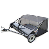 NNEMB Lawn Sweeper 48 Wide-Tow Behind Leaf and Grass Clipping Collector-Universal Hitch for Ride on Mower-Garden Tractor