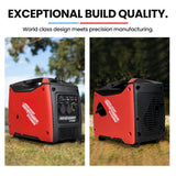 NNEMB Inverter Generator 3500W Max 3200W Rated Petrol Camping-Cable Lock-Red