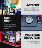 NNEMB 3.5kW Peak 3.1kW Rated Portable Open-Frame Inverter Generator