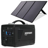 NNEMB 300W/600W 21Ah 307Wh Portable Lithium Power Station Solar Generator with 100W Folding Solar Panels