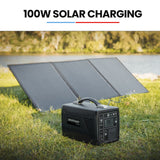 NNEMB 300W/600W 21Ah 307Wh Portable Lithium Power Station Solar Generator with 100W Folding Solar Panels