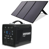 NNEMB 500W/1000W 515Wh Portable Lithium Power Station Solar Generator with Folding Solar Panels