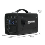NNEMB 300W/600W 307Wh Portable Lithium Power Station Solar Generator Camping Off Grid Supply System