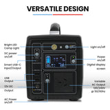 NNEMB 300W/600W 307Wh Portable Lithium Power Station Solar Generator Camping Off Grid Supply System