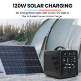 NNEMB 500W/1000W 41Ah 615Wh Portable Lithium Power Station Solar Generator Camping Off Grid Supply System