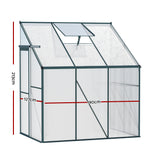 NNEDSZ Greenhouse Aluminium Polycarbonate Green House Garden Shed1.9x1.27M