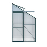NNEDSZ Greenhouse Aluminium Polycarbonate Green House Garden Shed1.9x1.27M