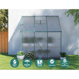 NNEDSZ Greenhouse Aluminium Polycarbonate Green House Garden Shed1.9x1.27M