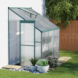 NNEDSZ Greenhouse Aluminium Polycarbonate Green House Garden Shed1.9x1.27M