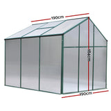 NNEDSZ Greenhouse Aluminum Green House Garden Shed Polycarbonate 1.9x1.9M