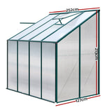 NNEDSZ Greenhouse Aluminium Green House Garden Polycarbonate 2.52x1.27M