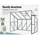 NNEDSZ Greenhouse Aluminium Green House Garden Polycarbonate 2.52x1.27M