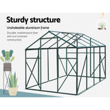 NNEDSZ Aluminum Greenhouse Green House Garden Shed Polycarbonate 2.52x1.9M