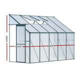 NNEDSZ Greenhouse Aluminium Green House Garden Shed Polycarbonate 3x1.27M