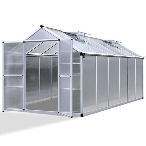 NNEDSZ Greenhouse Aluminium Green House Garden Shed Greenhouses 3.7x2.5M