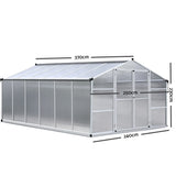 NNEDSZ Greenhouse Aluminium Green House Garden Shed Greenhouses 3.7x2.5M