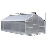 NNEDSZ Greenhouse Aluminium Green House Garden Shed Greenhouses 4.22x2.5M