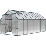 NNEDSZ Aluminium Greenhouse Polycarbonate Green House Garden Shed 5.1x2.44M