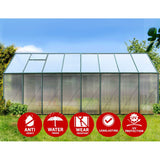 NNEDSZ Aluminium Greenhouse Polycarbonate Green House Garden Shed 5.1x2.44M