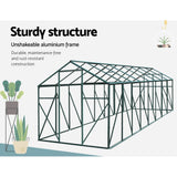 NNEDSZ Aluminium Greenhouse Polycarbonate Green House Garden Shed 5.1x2.44M