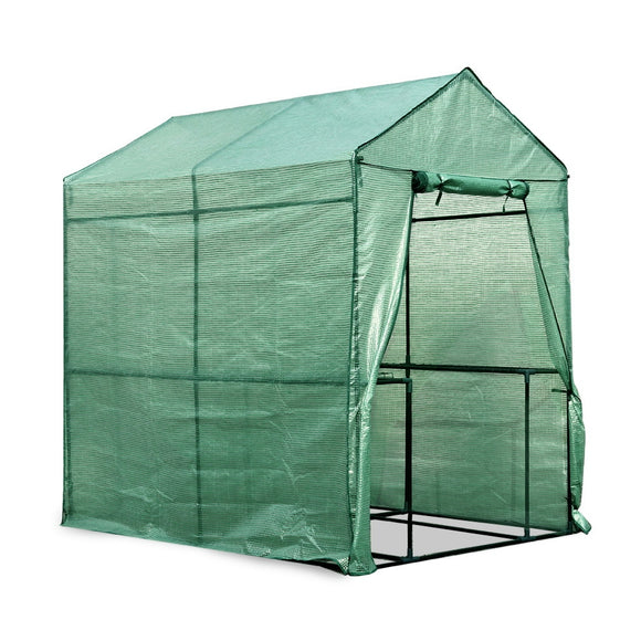NNEDSZ Greenfingers Greenhouse Garden Shed Green House 1.9X1.2M Storage Plant Lawn