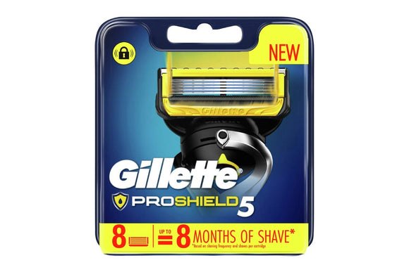 NNEKG Gillette Fusion Proshield Base Cartridge Refill Blades 8 Pack