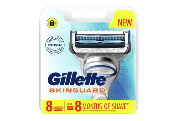 NNEKG Gillette Skin Guard Cartridge Refill Blades 8 Pack
