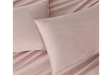 NNEKG Casa Vintage Washed Cotton King Bed Quilt Cover Set Pink