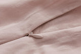 NNEKG Casa Vintage Washed Cotton King Bed Quilt Cover Set Pink