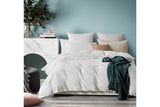 NNEKG Casa Vintage Washed Cotton Queen Bed Quilt Cover Set White