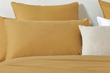 NNEKG Casa Vintage Washed Cotton Queen Bed Quilt Cover Set Yellow