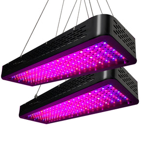 NNEDSZ Set of 2 LED Grow Light Kit Hydroponic System 2000W Full Spectrum Indoor