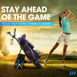 NNEMB Golf Buggy Electric Trolley Automatic Motorised Foldable Cart LED Black