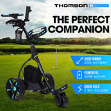 NNEMB Golf Buggy Electric Trolley Automatic Motorised Foldable Cart LED Black